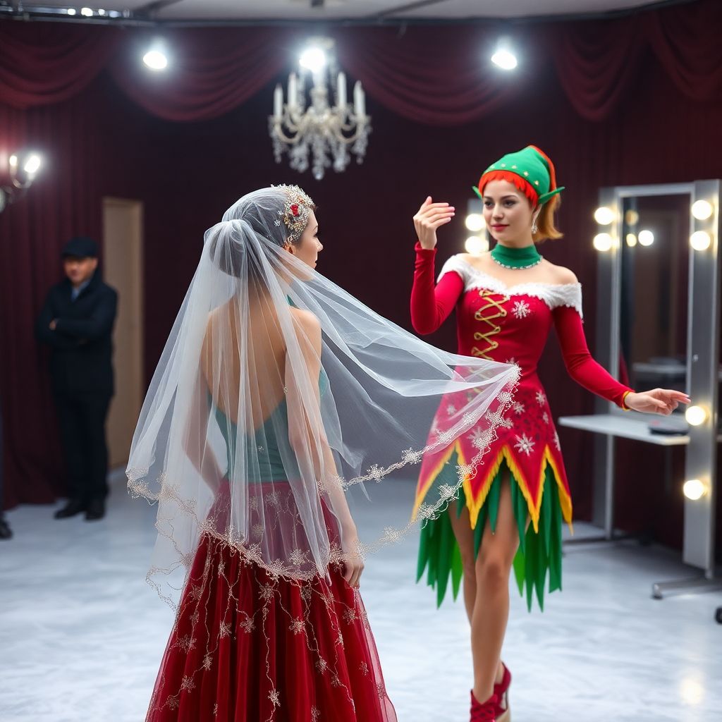 Фото со съемок «Ледникового периода»: Загитова в фате и эльф Туктамышевой