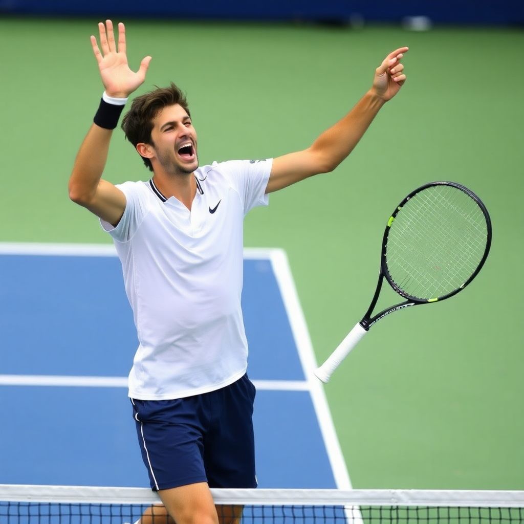 Карен Хачанов вышел в четвертьфинал Us open, победив Тьена в пяти сетах